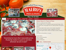 Tablet Screenshot of maurospizza.com